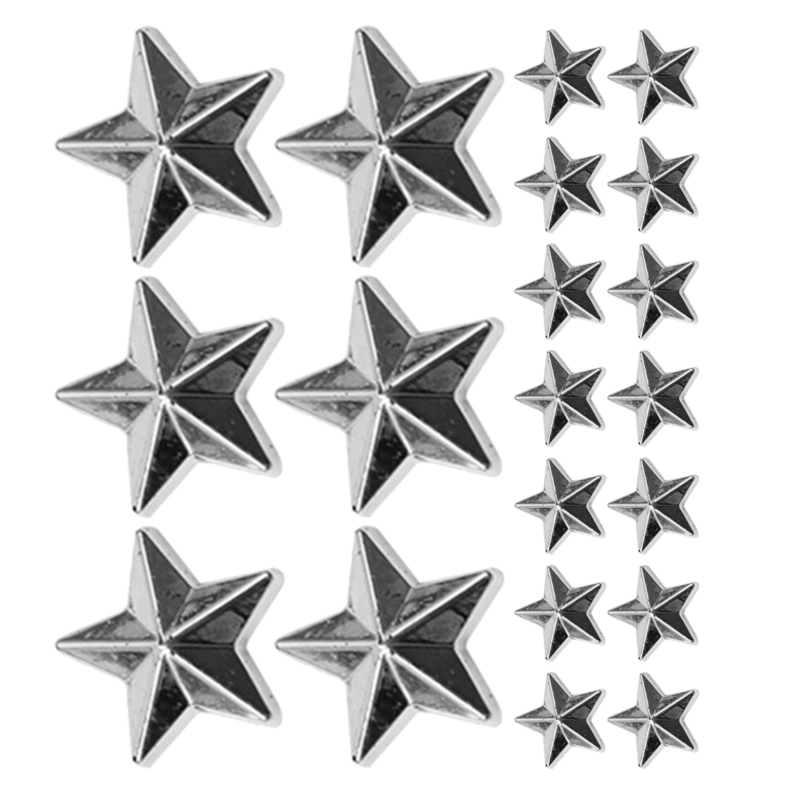 Craft Embellishment - 300 stuks platte acryl sterrenversieringen, zilveren