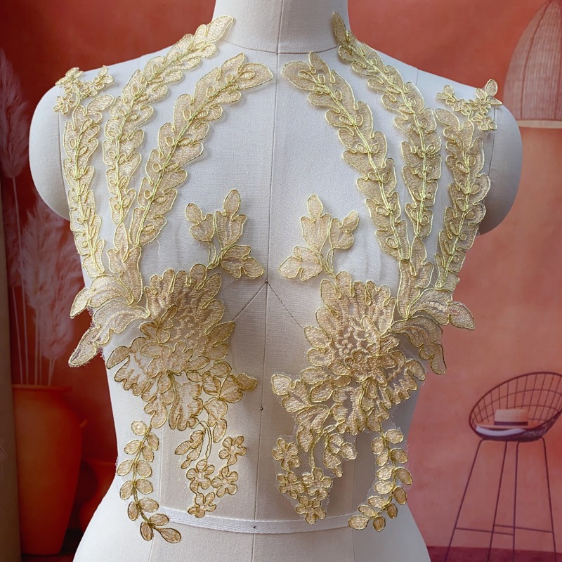 Craft Embellishment - Gouden kantbies voor bruilofts-DIY-knutselwerk, versiering en