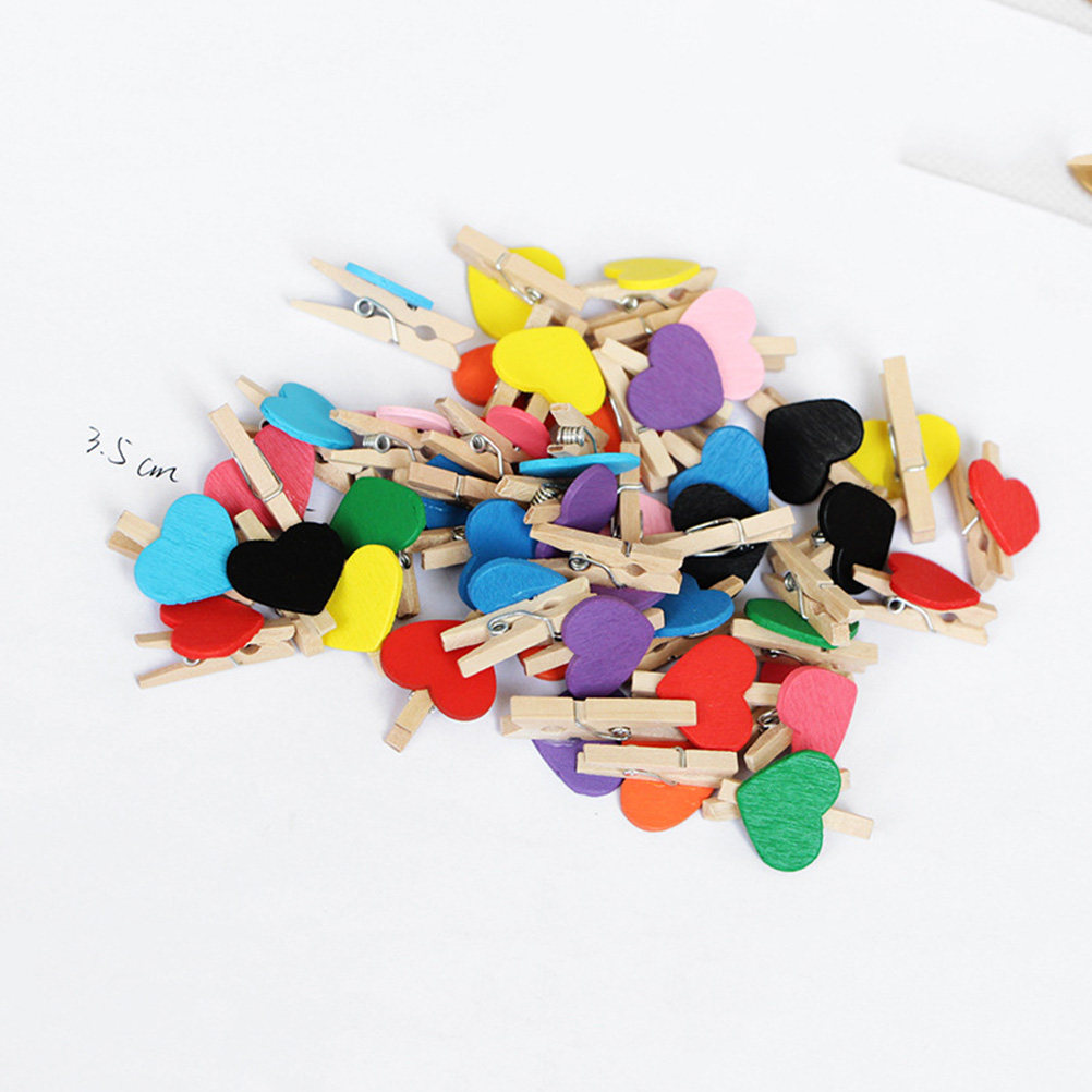 Craft Embellishment - 50 stuks mini houten wasknijpers van