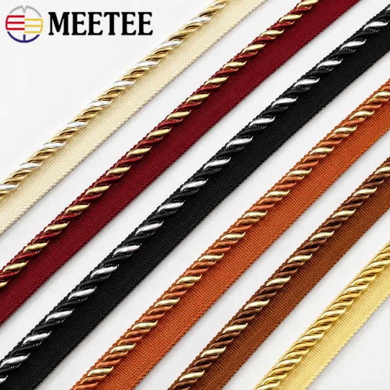 Cord Trim Twisted - 2/5/10/12M Meetee 6mm Tweekleurig Gedraaid Koord