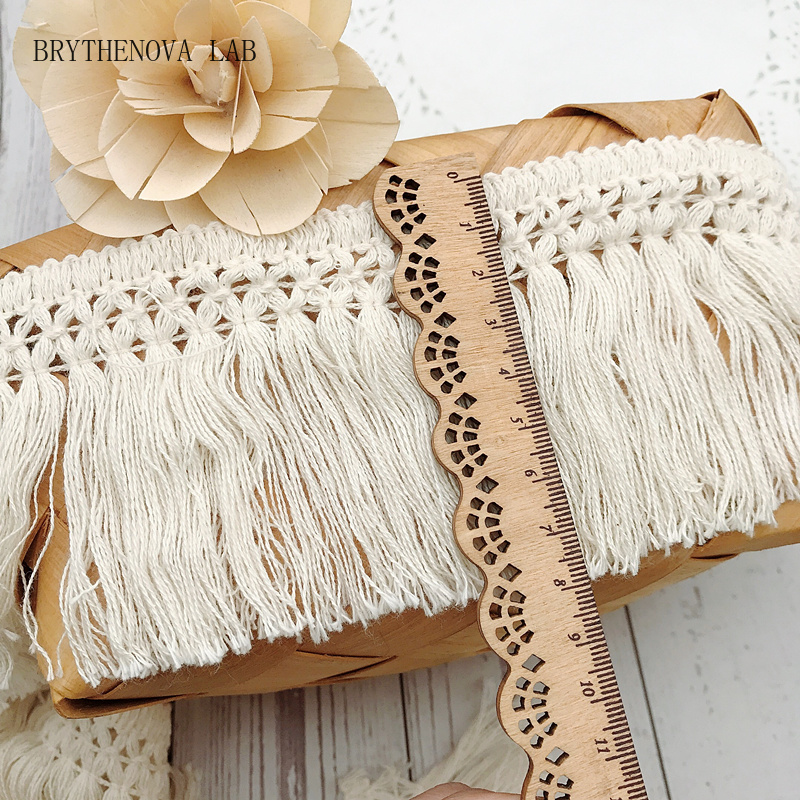 Fringe Ribbon Sewing - 10 Yard/Lot Beige 6 CM/8 CM