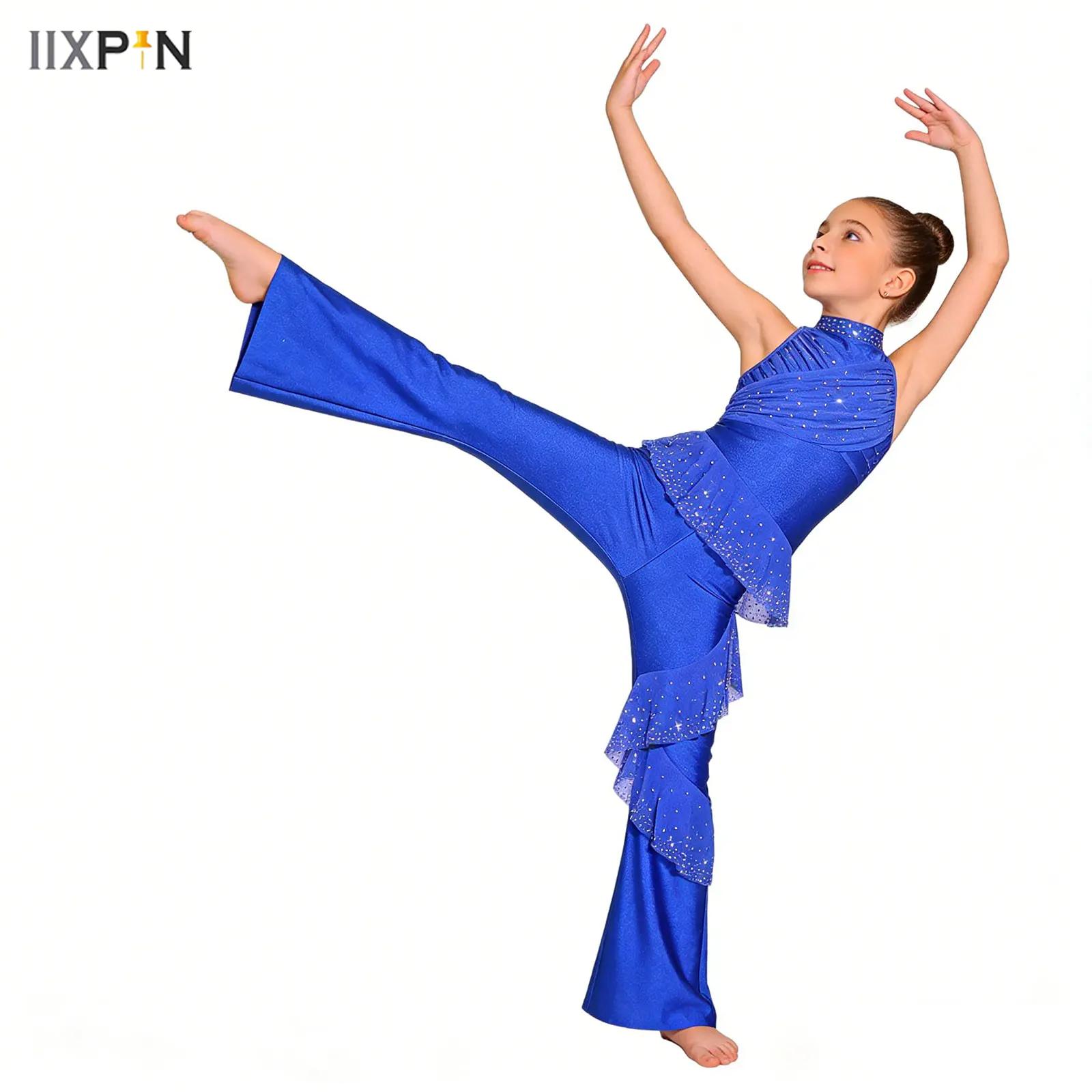 Rhinestone Banding Trim - Kinderen Meisje Mouwloos Strass Ballet Dans