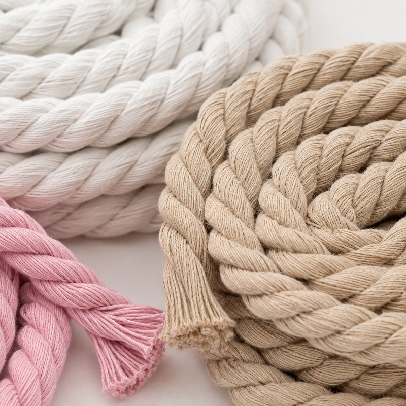 Cord Trim Twisted - 5M 5-20mm Katoenen Gedraaide Touw Veterskoord
