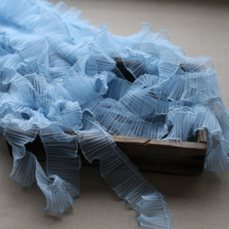 Tulle mesh geplooid kant stof, - Fringe Ribbon Sewing recensie en prijs