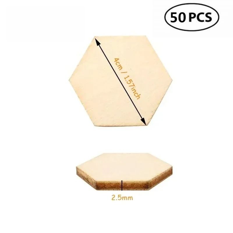 50 STKS 4 CM Onvoltooide Houte - Craft Embellishment recensie en prijs