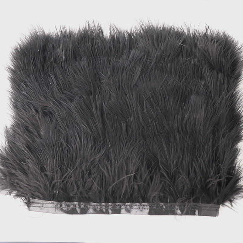 Zwart-witte kalkoenverenbies 8 - Feather Trim Marabou recensie en prijs