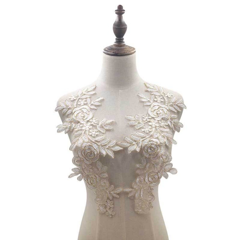 1 paar polyestervezel borduurw - Applique Patch Flower recensie en prijs