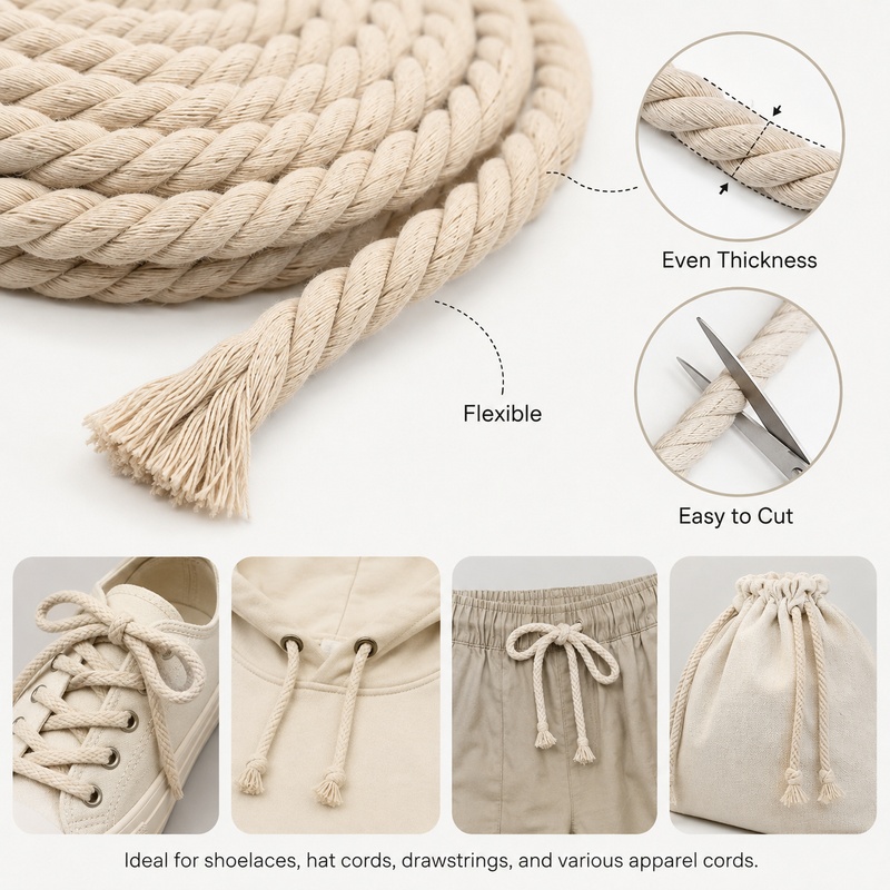 5M 5-20mm Katoenen Gedraaide T - Cord Trim Twisted recensie en prijs